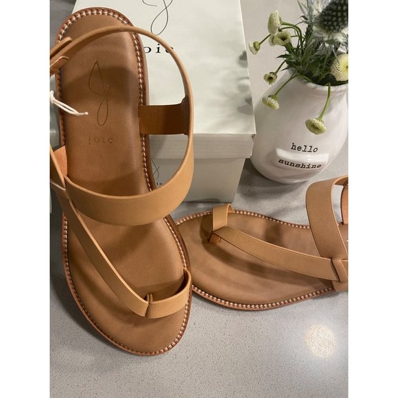 Joie Lennox Tan Leather Toe Strap Sandals - Picture 2 of 11